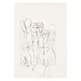 Gio Ponti, Figures with book, pencil on tissue paper