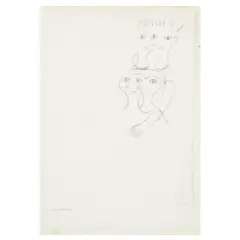 Four figures by Gio Ponti, pencil on tissue paper, offered Apr 2024