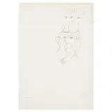Gio Ponti, Four figures, pencil on tissue paper