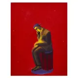 Pino Deodato, Il pensatore 1996, oil on canvas