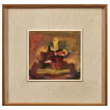 Luciano De Vita, Composition 1960, oil on board