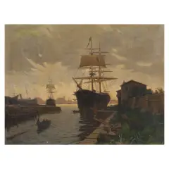 Ugo Manaresi, Sailing Ship, oil on canvas