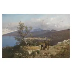 Giuseppe Laezza, View Of Gulf Of Naples, oil on canvas