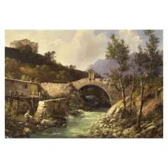 Federico Moja, At The River, oil on cardboard