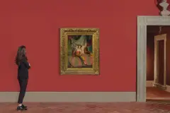 Edoardo Tofano, Il Bacio Della Colomba, oil on canvas