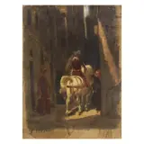Stefano Ussi, Study For Medieval Scene