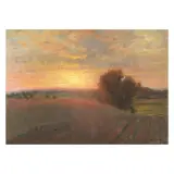 Alceste Campriani, Danish Landscape, oil on canvas