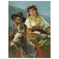 Carlo Ademollo, Pastoral Scene, oil on canvas