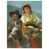 Carlo Ademollo, Pastoral Scene, oil on canvas