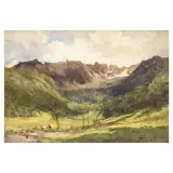 Giuseppe Galli, Valbione, watercolor on paper