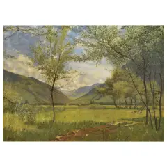 Giorgio Belloni, Alpine Landscape, oil on canvas