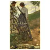 Rural Idyll by Ruggero Focardi, oil on canvas, offered Mar 2024
