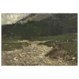 Guglielmo Ciardi, San Martino Di Castrozza, oil on panel
