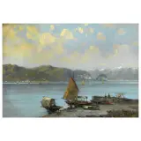 Lorenzo Gignous, Baveno Feriolo, oil on cardboard
