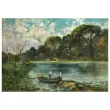Vincenzo Scala, At The River, oil on canvas