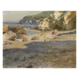 Arturo Faldi, Castiglioncello, oil on panel