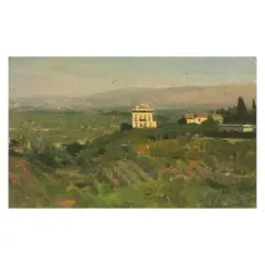 Federico Andreotti, Landscape View, oil on panel