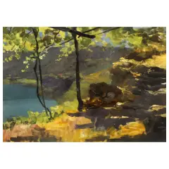 Pietro Sassi, Nemi, oil on paper