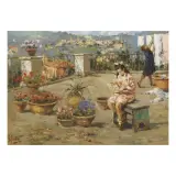 Vincenzo Irolli, In The Terrace, oil on canvas