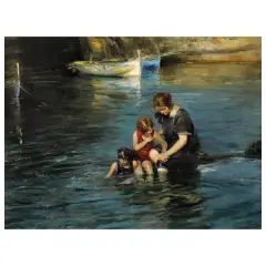 Giovanni Panza, At The Sea, oil on canvas
