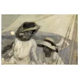 Camillo Innocenti, White Sails, oil on panel
