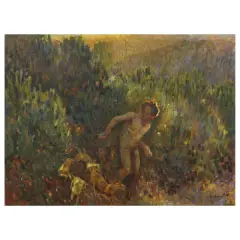 The Hunting by Plinio Nomellini, oil on canvas, offered Mar 2024