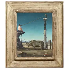 Contrasti 1968 by Tito Salomoni, oil on board, offered Feb 2024