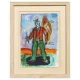 Sandro Chia, Sator Arepo, mixed media on paper