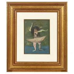 Dancer 1965 by Michelangelo Guacci, oil on cardboard, offered Feb 2024