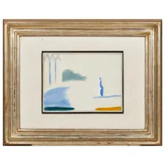 Virgilio Guidi, Piccola marina, oil on canvas