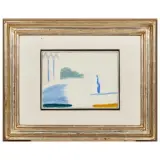 Virgilio Guidi, Piccola marina, oil on canvas