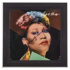 Untitled by Andy Warhol, Aretha Franklin vinyl paper cover, offered Feb 2024