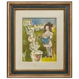 L'annaffiatoio by Mino Maccari, oil on canvassed cardboard, offered Feb 2024