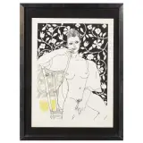 Franco Gentilini, Smoking woman, etching and aquatint