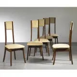 Angelo Mangiarotti, Six «S11» Chairs, WOODEN STRUCTURE