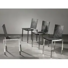 Andrea Salvetti, Untitled, FOUR «SOTTOBOSCO» ALUMINUM CHAIRS