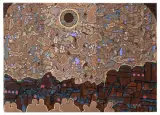 Silvio Natali, Una strana eclisse 2015, acrylic on canvas