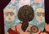 Silvio Natali, La ragazza in vetrina 2016, acrylic on canvas
