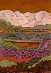 Ipotetica fuga 2020 by Silvio Natali, acrylic on canvas, offered Jan 2024