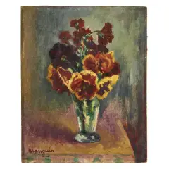Flower vase by Henri Manguin, oil on cardboard, offered Dec 2023