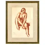 Felice Carena, Untitled, Seated nude