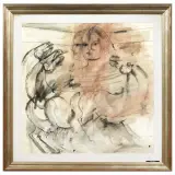 Bruno Cassinari, Figura femminile con cavalli 1970