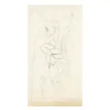 Gio Ponti, Angels n.1, pencil on tissue paper