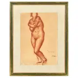 Felice Carena, Untitled, Standing nude