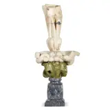 Matthew Spender, Flowers 2008 bardiglio and Carrara, marble