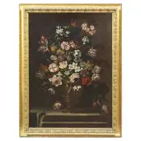 Andrea Scacciati II, Flower Vases, oil on canvas