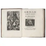 Girolamo Baruffaldi, (Medicina - Illustrati 700) BARUFFALDI, Girolamo. Grillo canti dieci d'Enante vignajuolo . Verona, per Giovanni Alberto Timermani, 1738., (Medicina - Illustrati