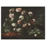 Simone del Tintore, Untitled, ROSES IN A VASE WITH STRAWBERRIES