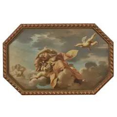 Hope Charity by Bernardino Nocchi, oil on octagonal canvas, offered Nov 2023