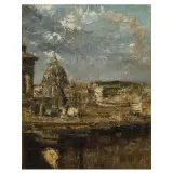 Antonio Mancini, View Of San Peter In Rome